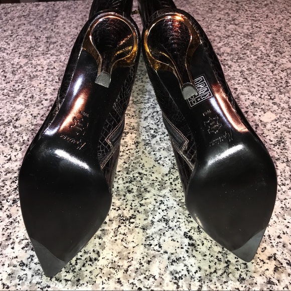 🔥 MARCIANO NWT Knee High Faux Alligator Boots - Picture 4 of 6
